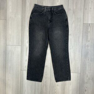 Good American Duster Straight Leg Jeans‎ GNDU999BT Black Wash Size 4/27